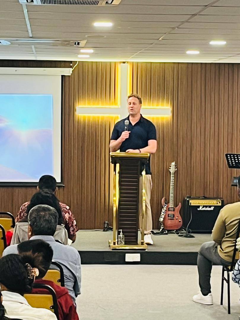 Matthew Knighton Ministering at Jesus My Rock Church in Kuala Lumpur