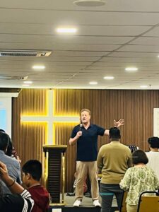 Matthew Knighton Ministering at Jesus My Rock Church in Kuala Lumpur