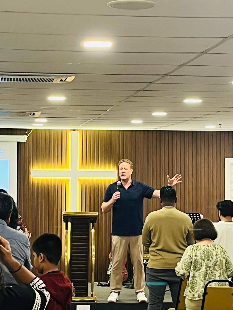 Matthew Knighton Ministering at Jesus My Rock Church in Kuala Lumpur